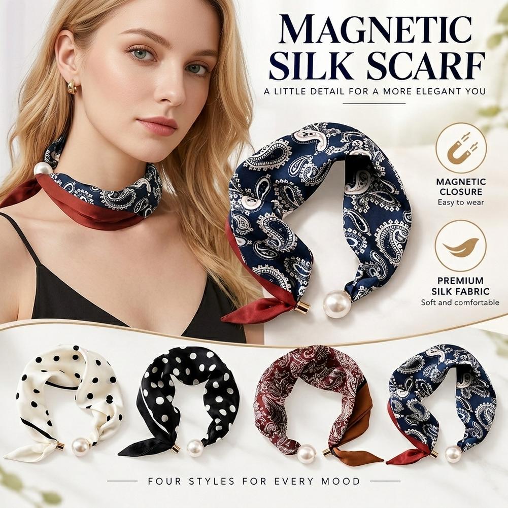 وشاح حريري مطبوع بتصميم لؤلؤي، - مراجعة Face Scarf Mask وسعره