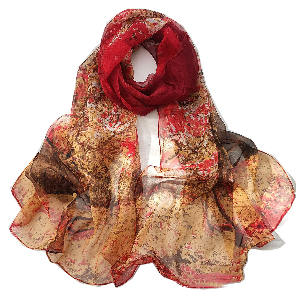 وشاح شيفون مع تصميم شجرة للنسا - مراجعة Face Scarf Mask وسعره